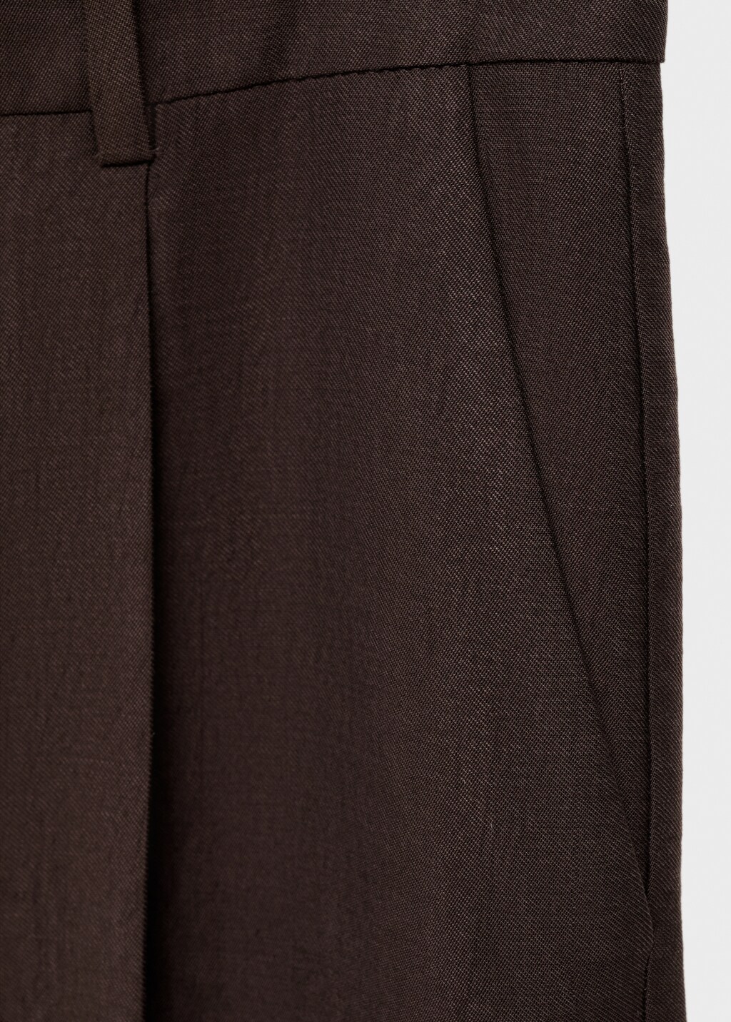 Straight lyocell suit trousers - Brown