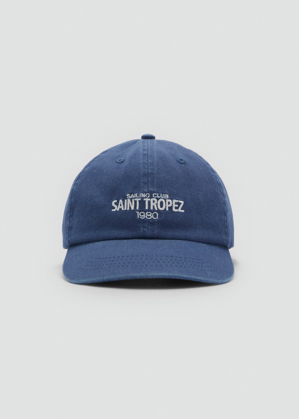 Denim cap with visor - Navy