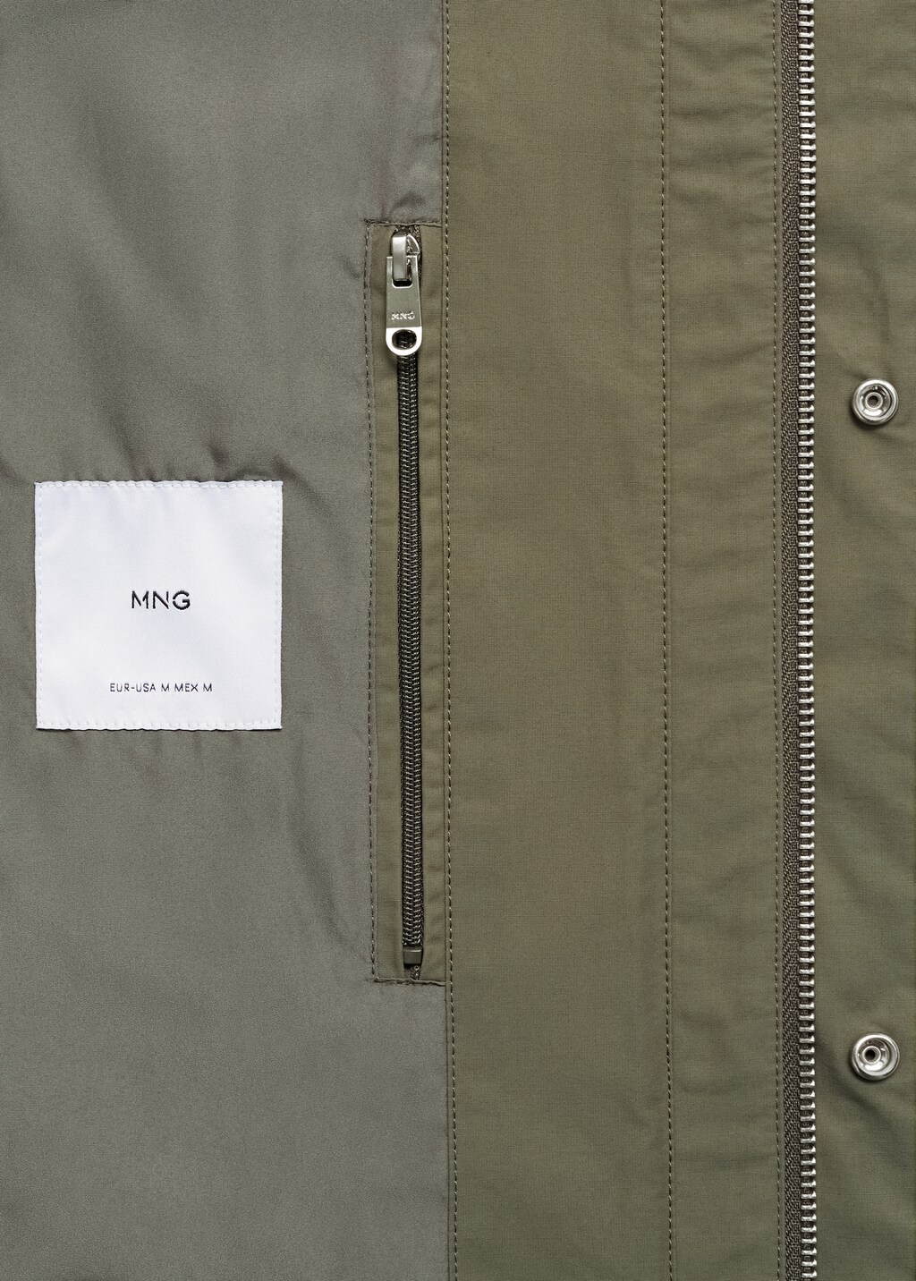 Water-repellent hooded parka - Khaki