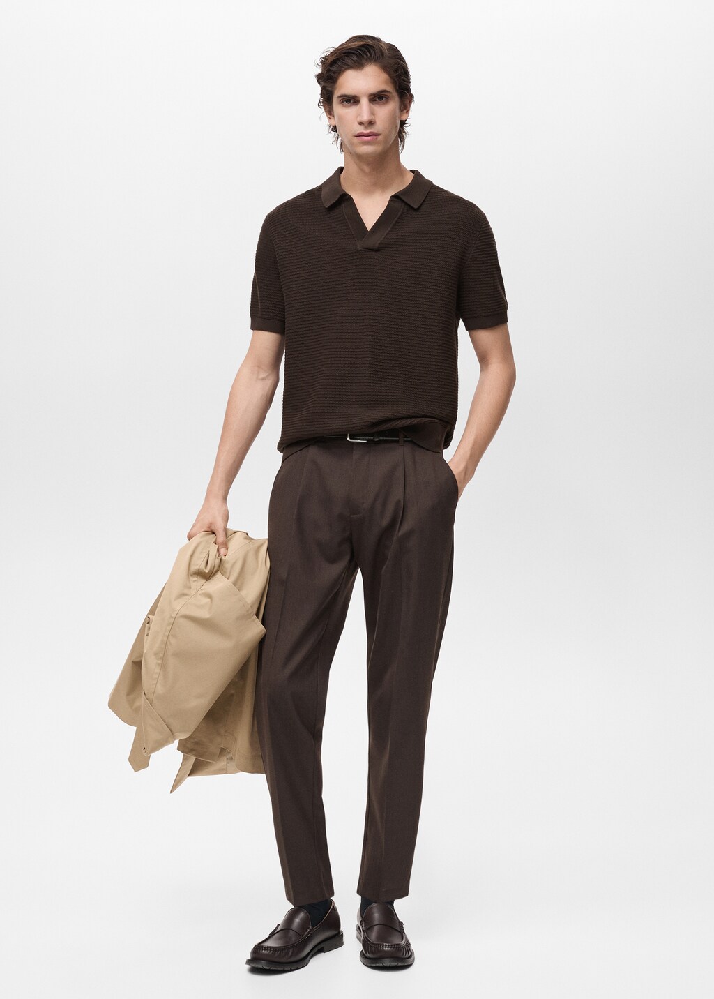 100% cotton knitted polo structure - Sky Blue