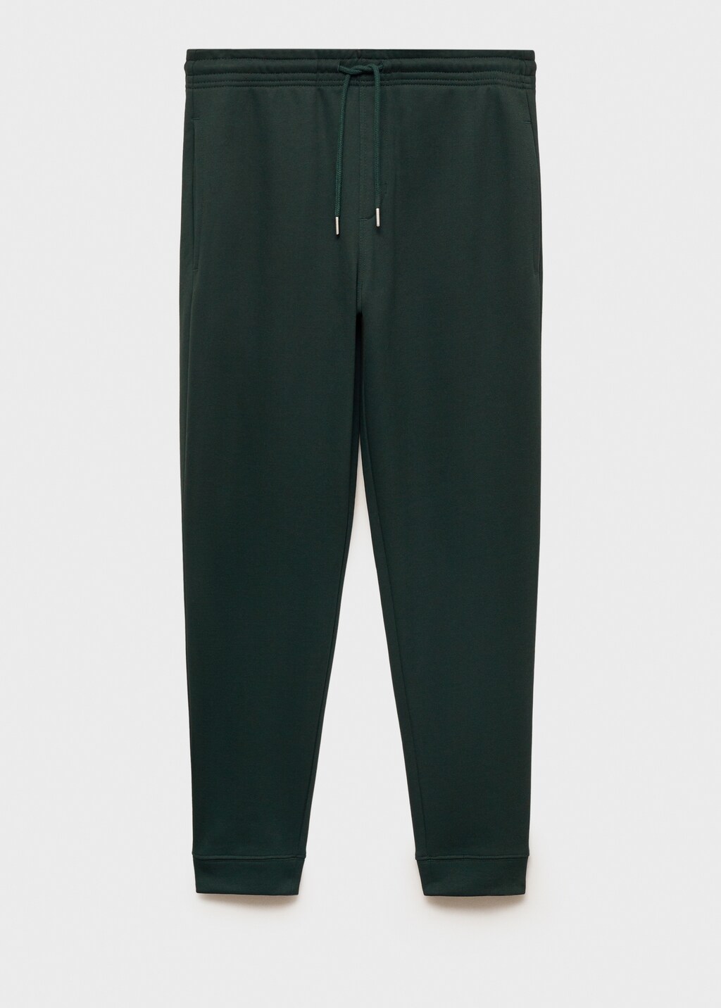 Brushed joggers with elastic waistband - Dark Navy