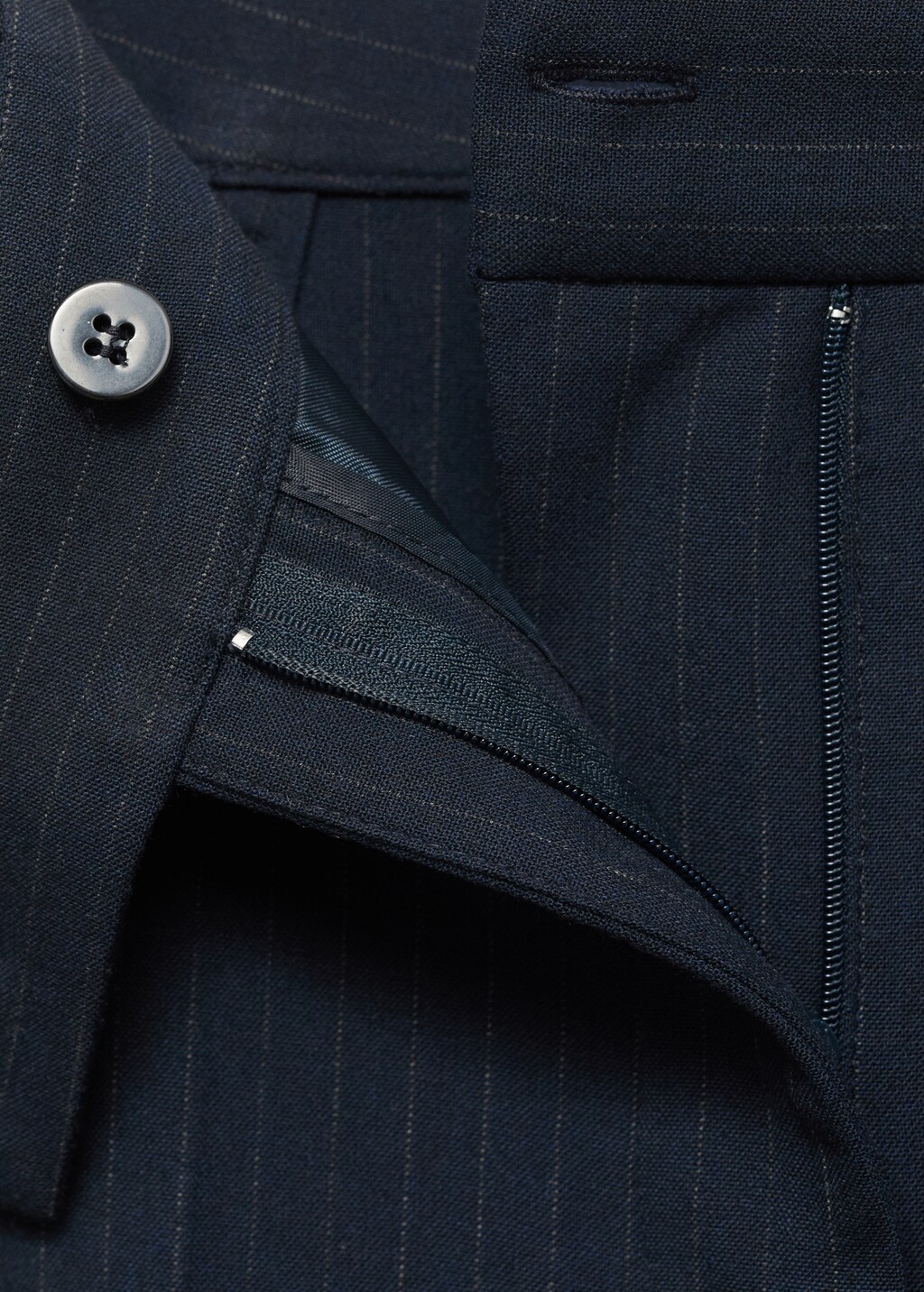 Pinstripe suit trousers - Dark Navy