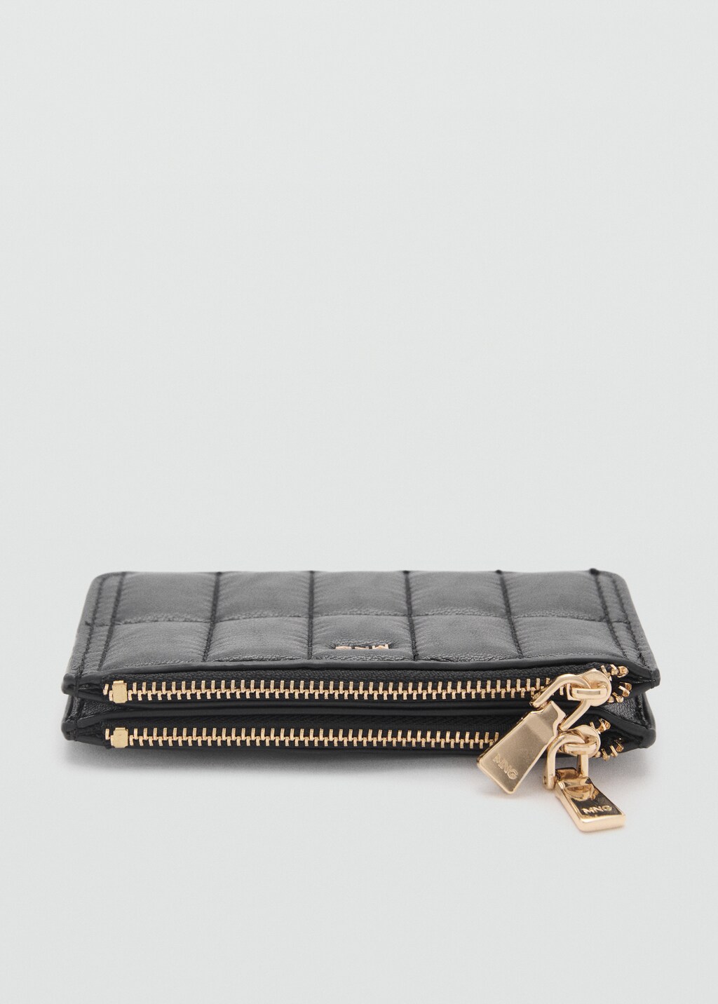 Quilted purse with double pocket - Off White