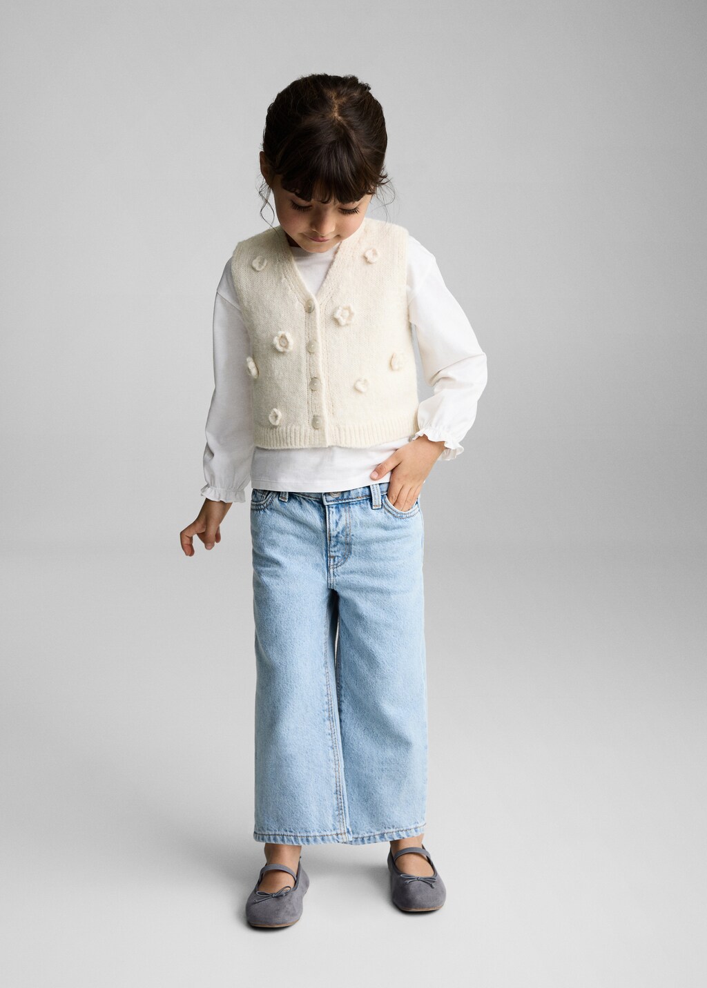 Knitted gilet - Beige