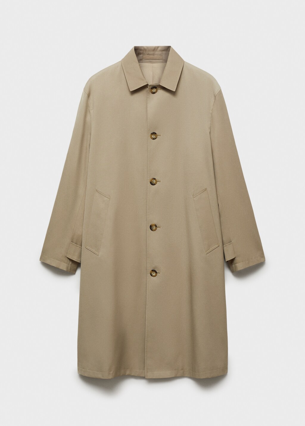 Relaxed-fit water-repellent trench coat - Beige