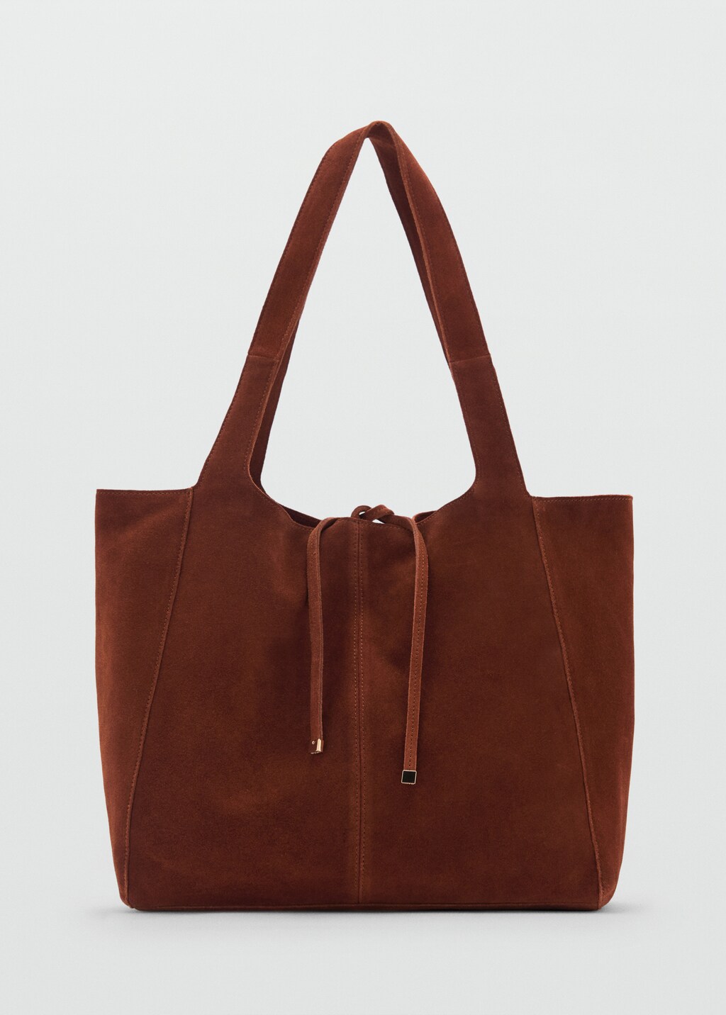 Suede shopper bag - Chocolate