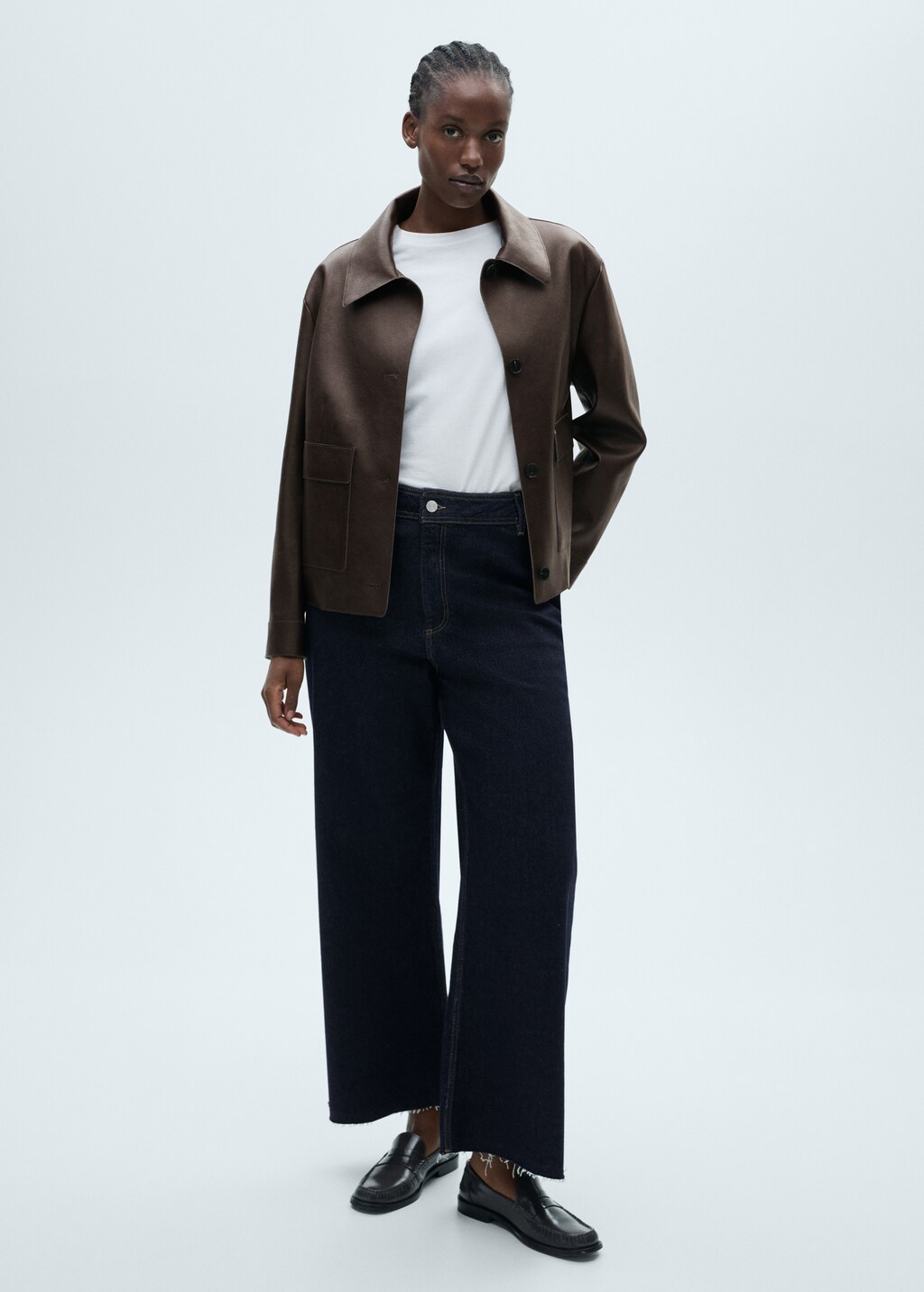 Catherin culotte high-rise jeans - Black denim