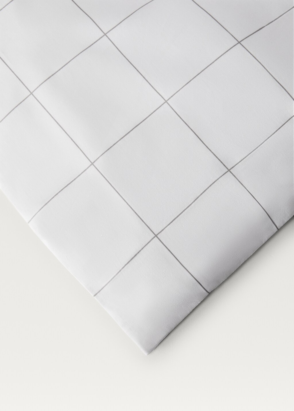 Reversible cotton percale duvet cover for 150/160 cm bed - Medium Brown