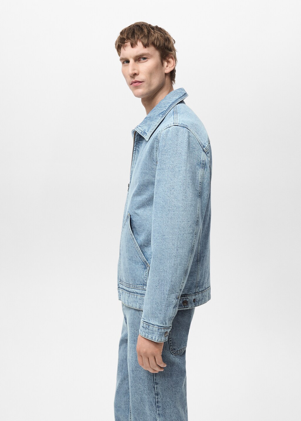 Quilted denim jacket - Medium Blue