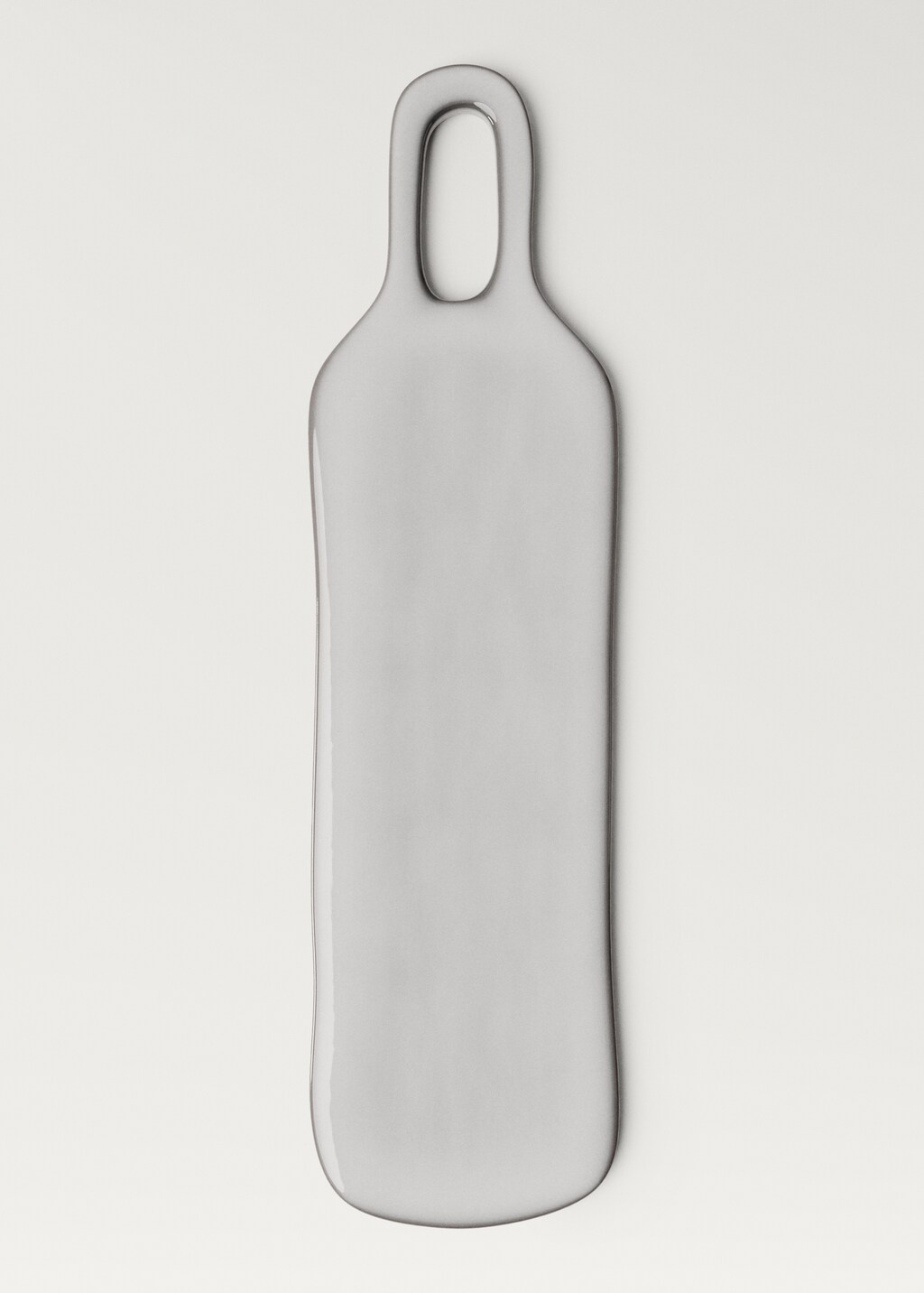 Rectangular stoneware table with contrast edge - White