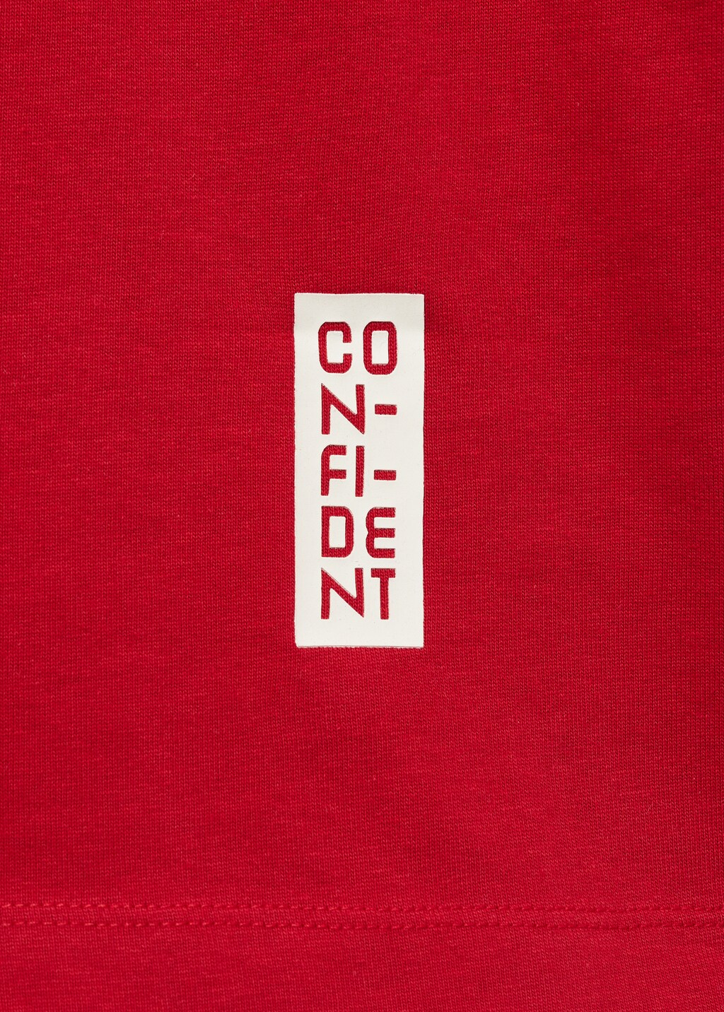 100% cotton t-shirt with printed text - Red