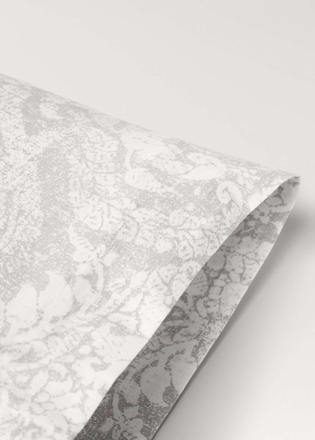 Paisley-print cotton pillowcase 45x110 cm - Light/Pastel Grey