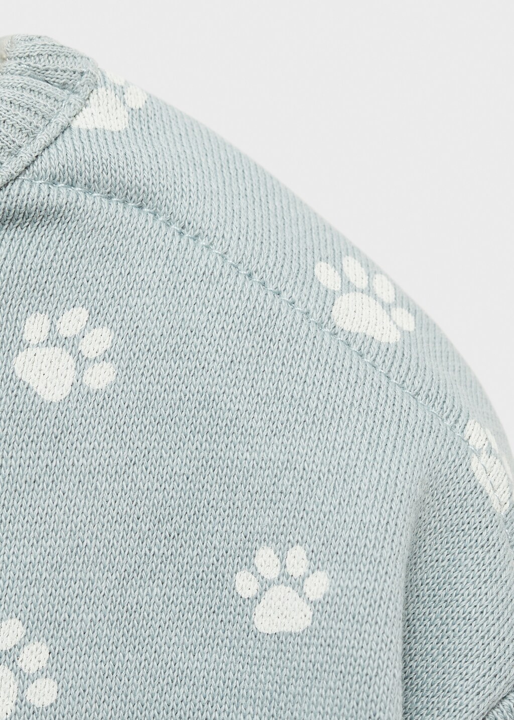 Printed cotton sweatshirt - Aqua Green