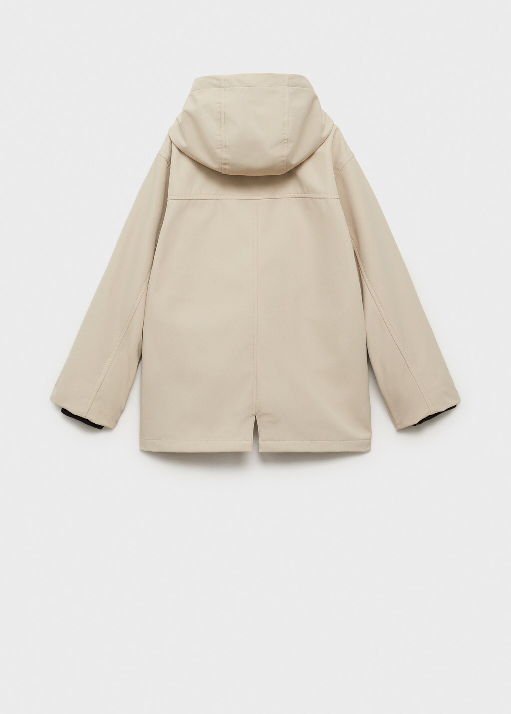 Hooded parka with pocket - Sand