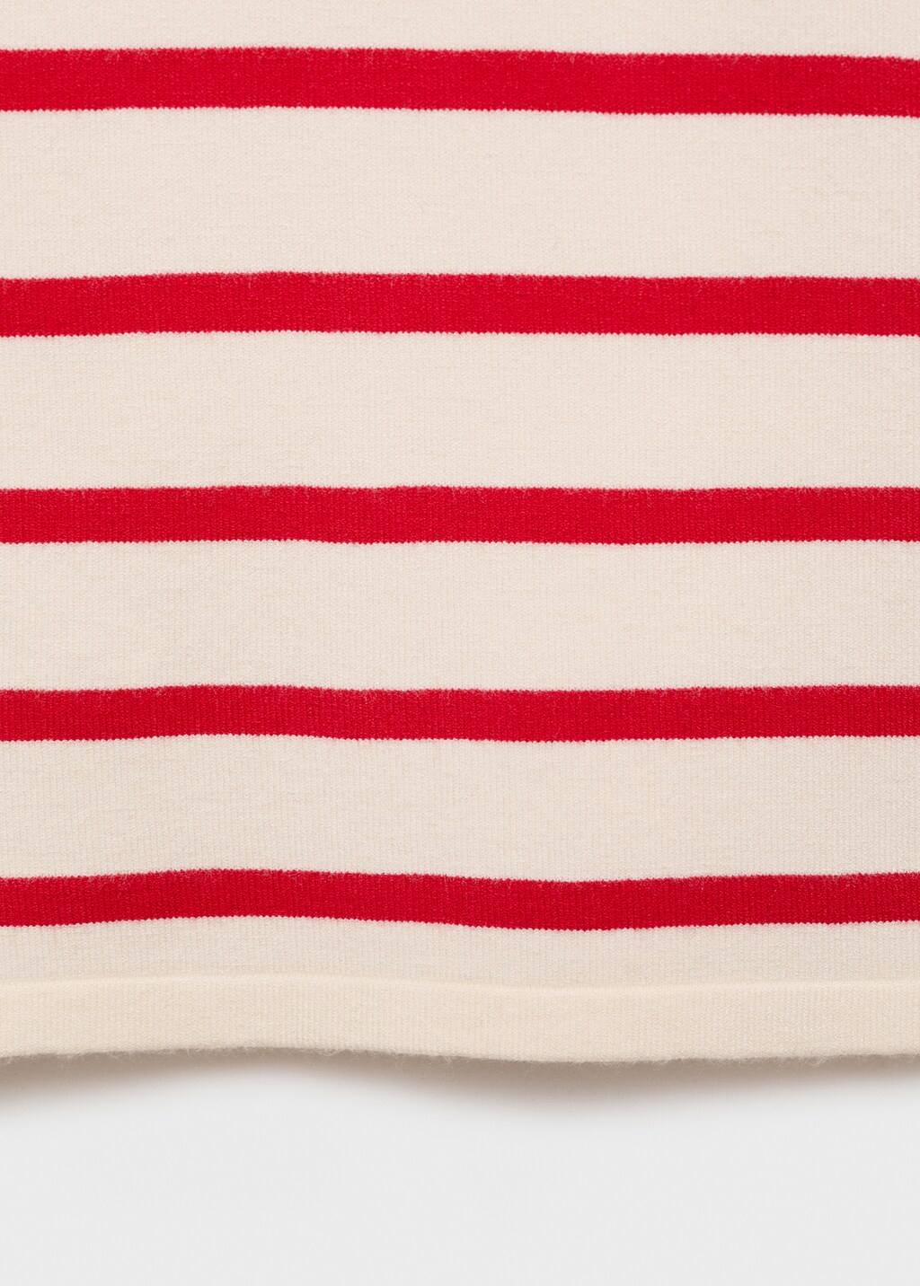 Striped knitted crop top - Black