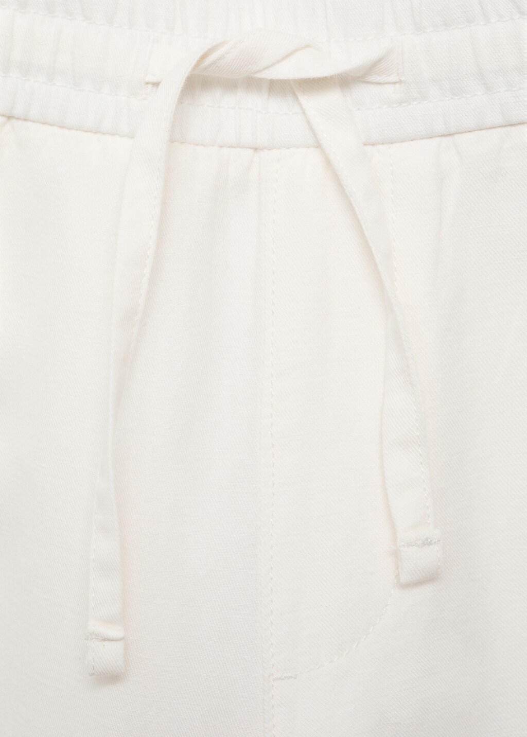 Cotton linen-blend trousers - Off White