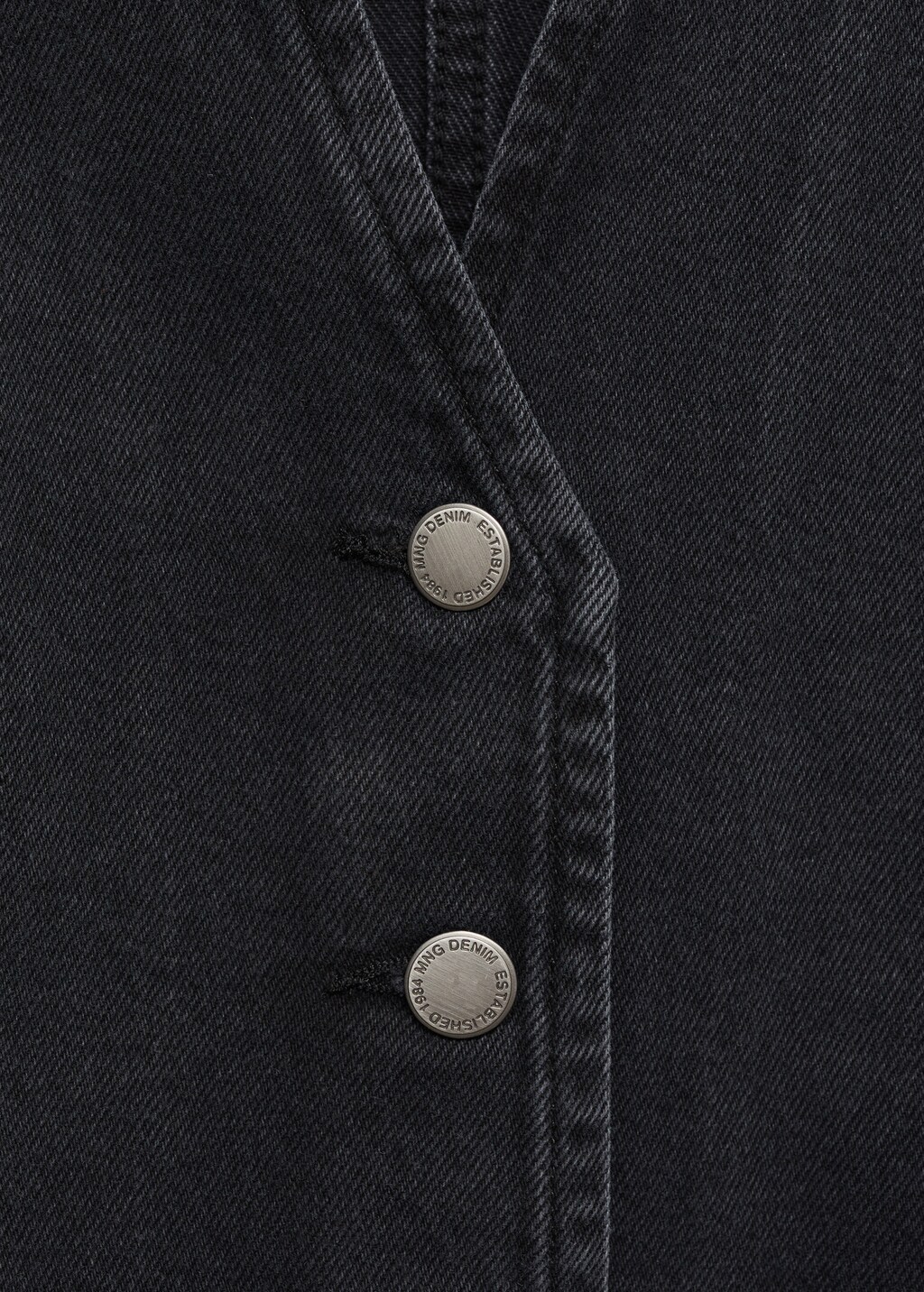Denim waistcoat with bow - Open Grey
