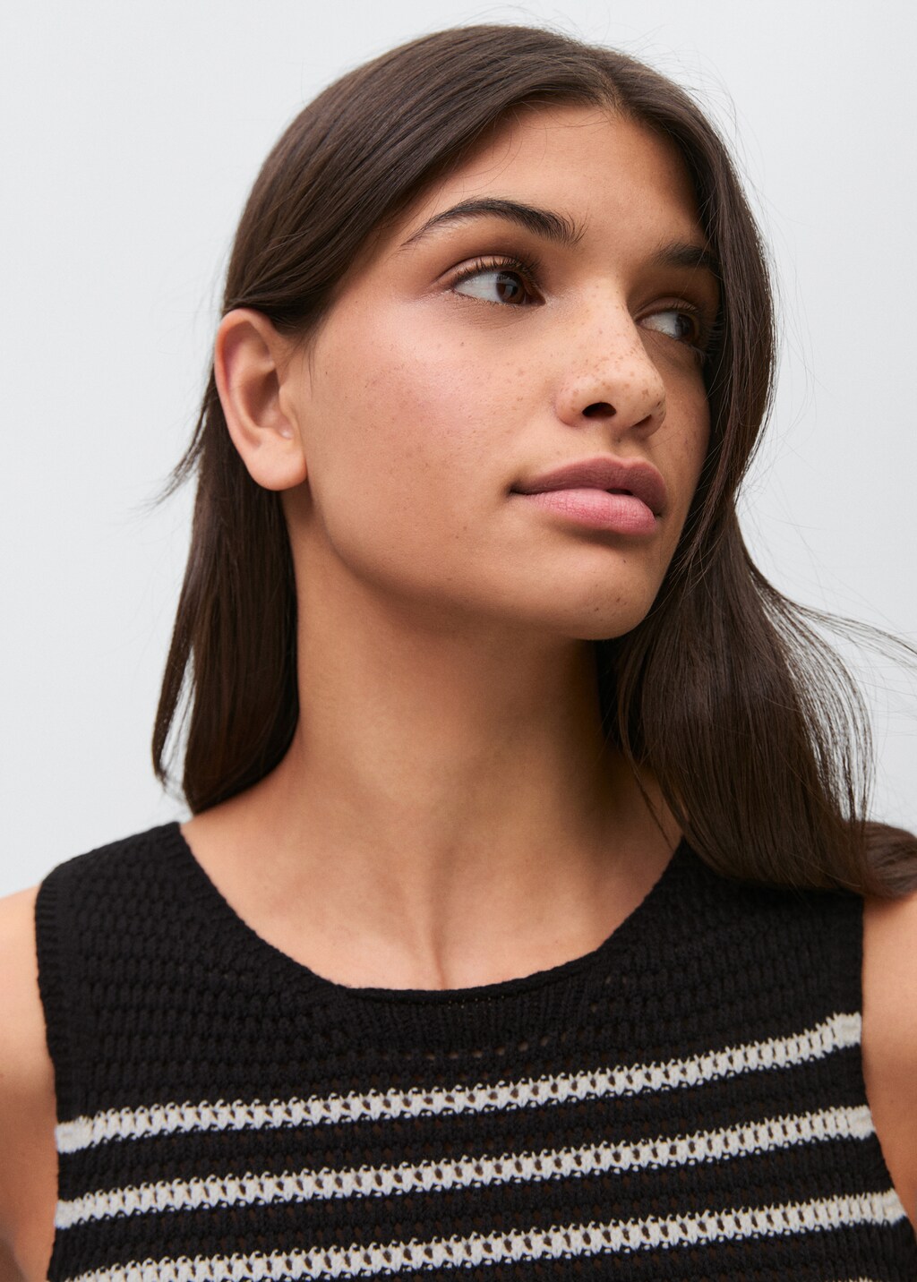 Striped knit top - Off White