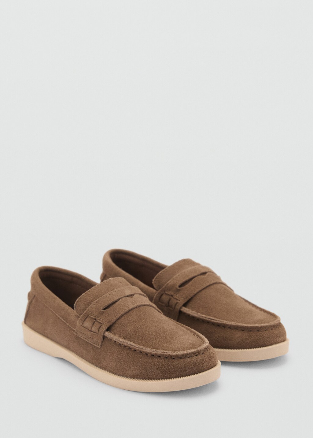Suede leather loafers - Sand