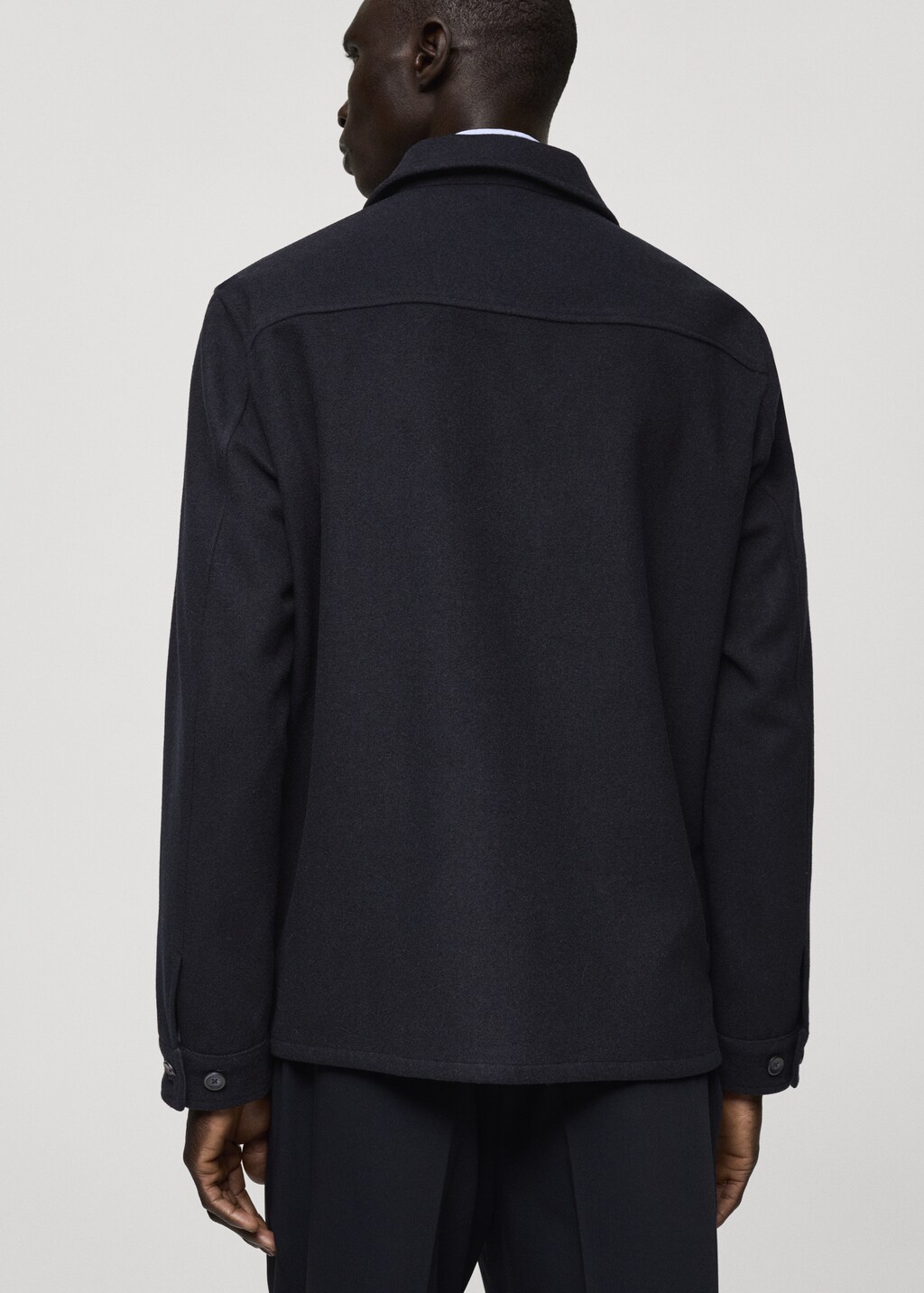 Flannel wool-blend overshirt - Medium Brown