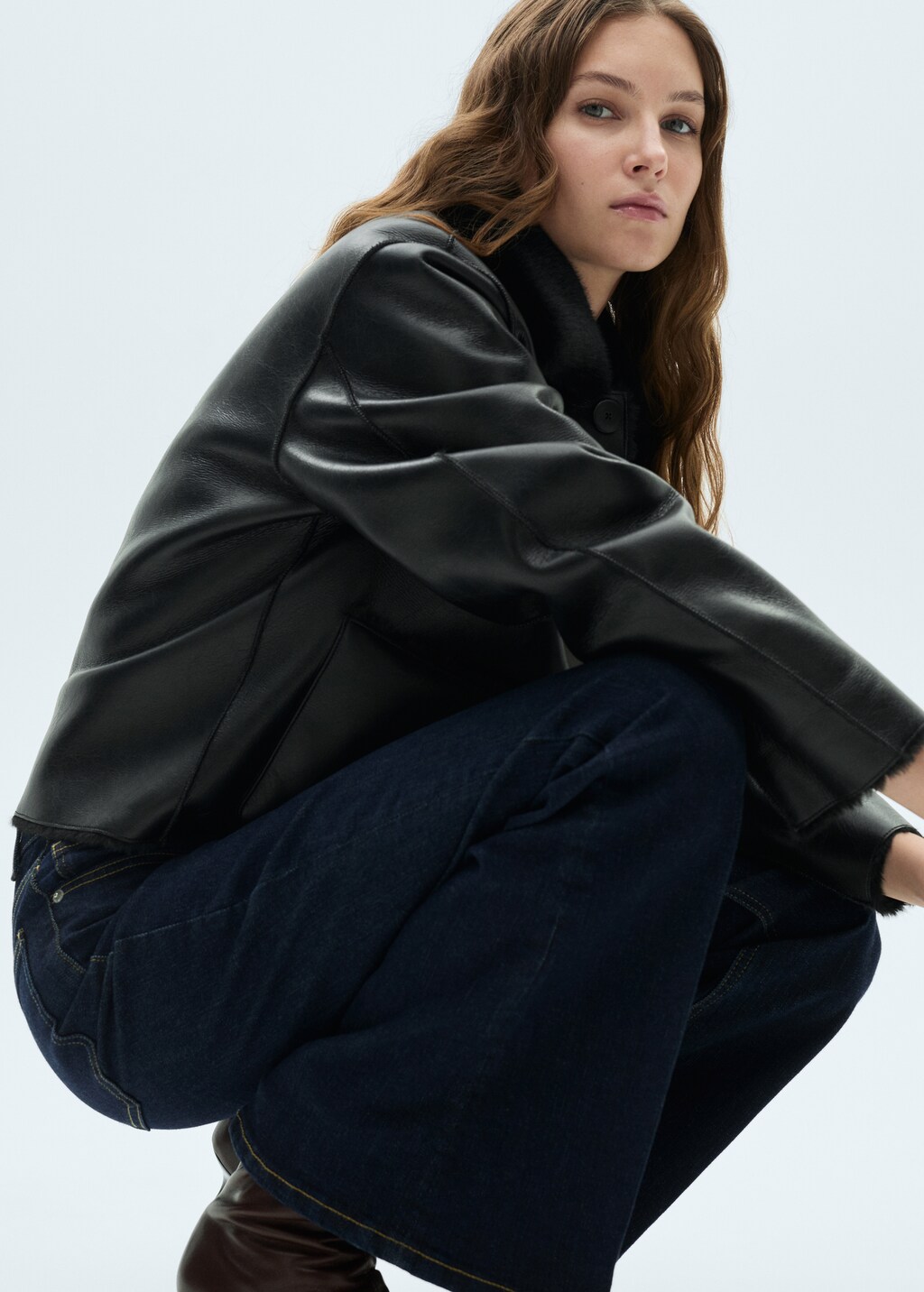 Violeta flare jeans mid rise rinse washed - Open Blue