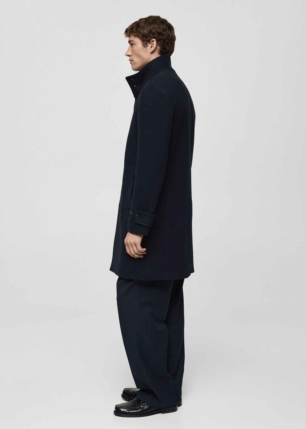 Quilted wool inner coat - Charcoal