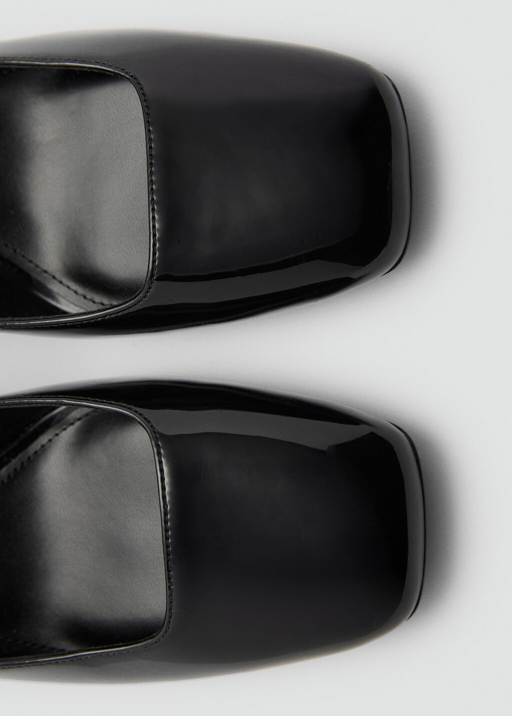 Patent leather-effect heeled shoes - Black