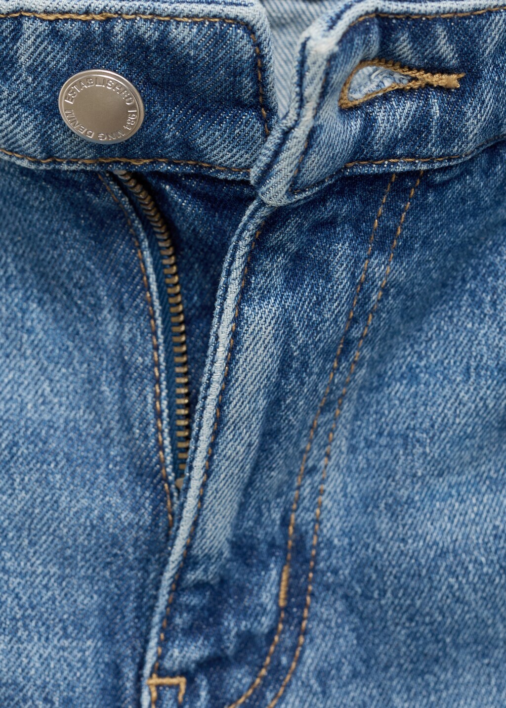 Rinse-wash flared jeans with openings - Open Blue