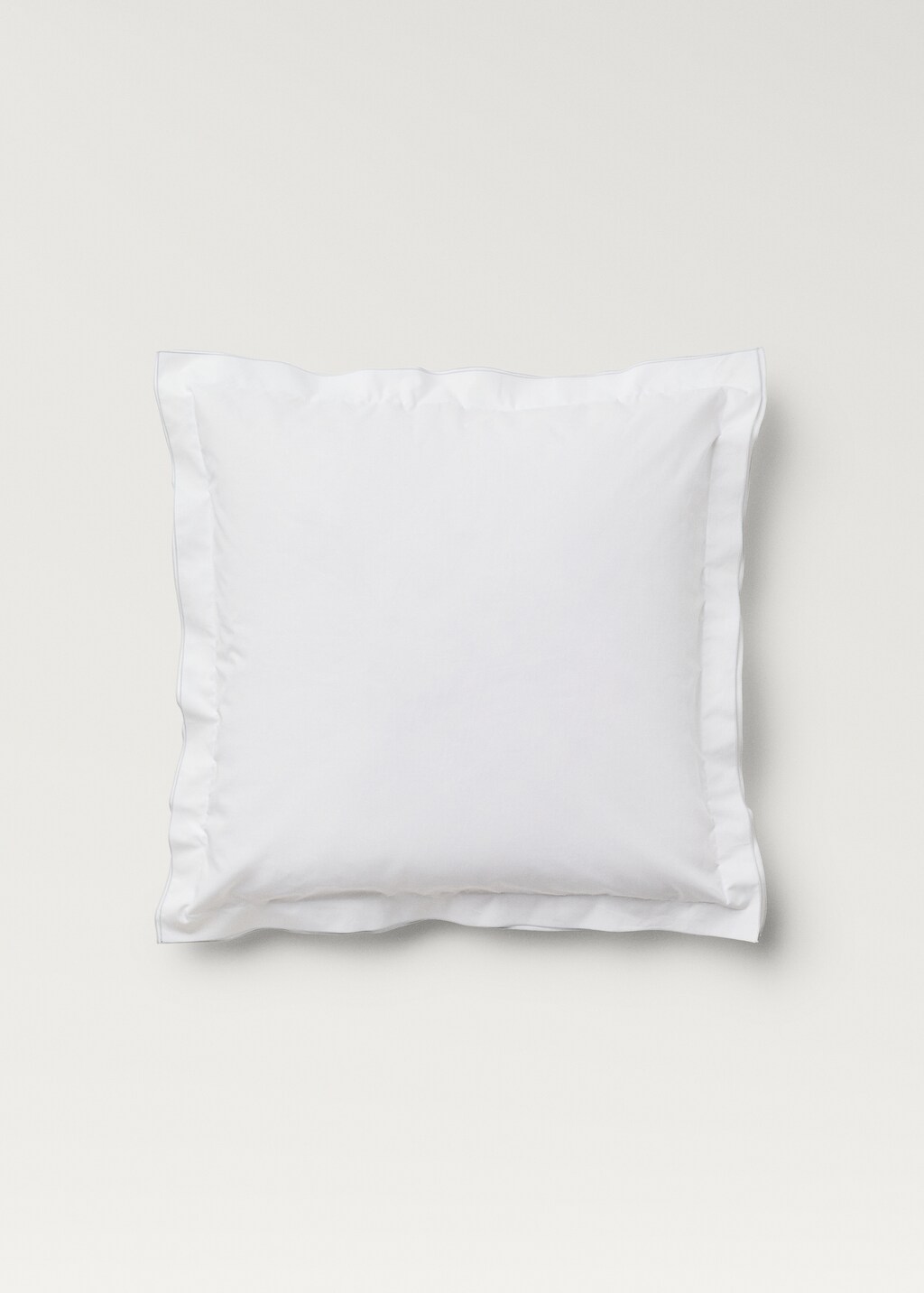 Cotton percale pillowcase with double overlock, 60x60 cm - Medium Brown