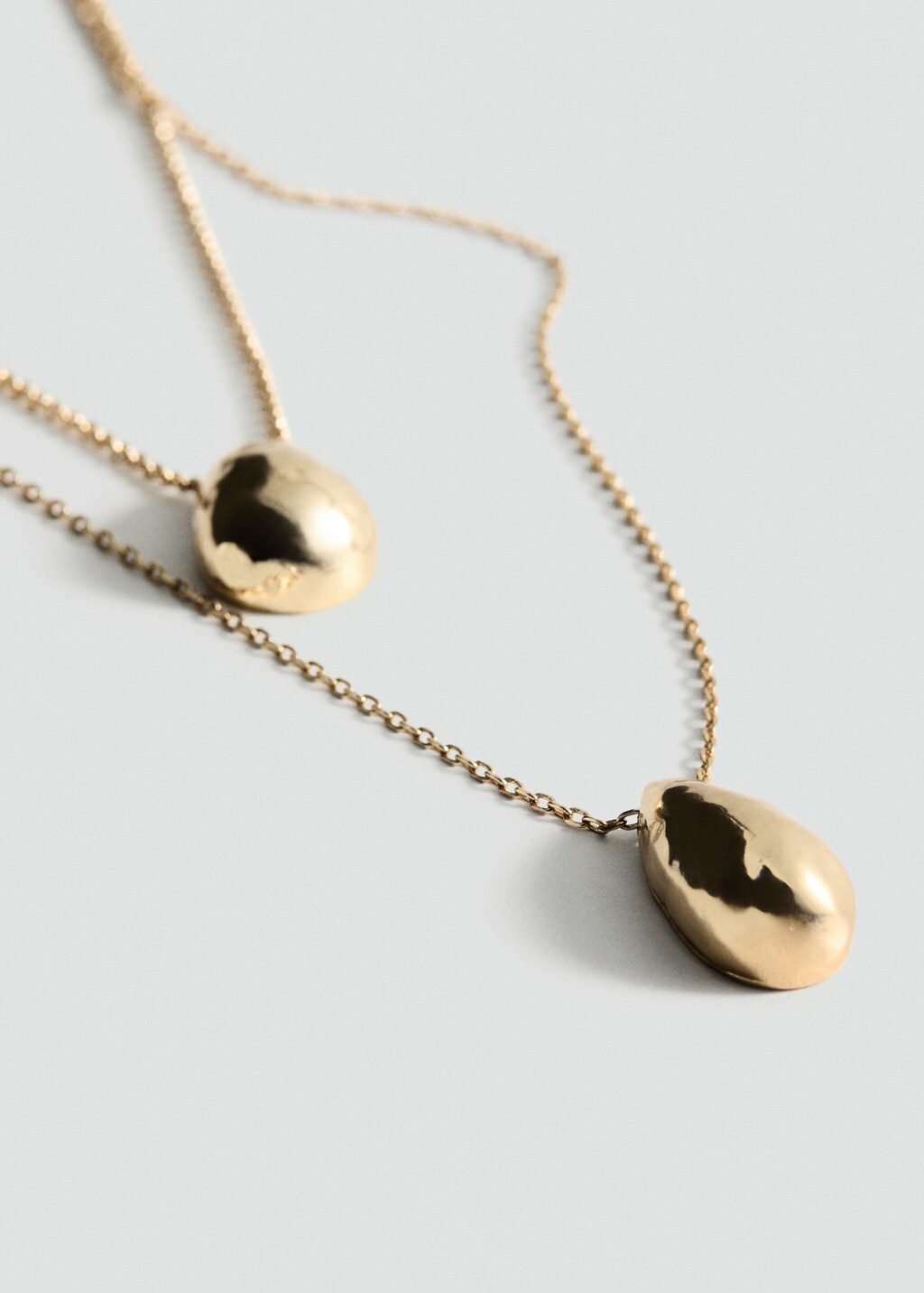 Double-drop pendant necklace - Gold