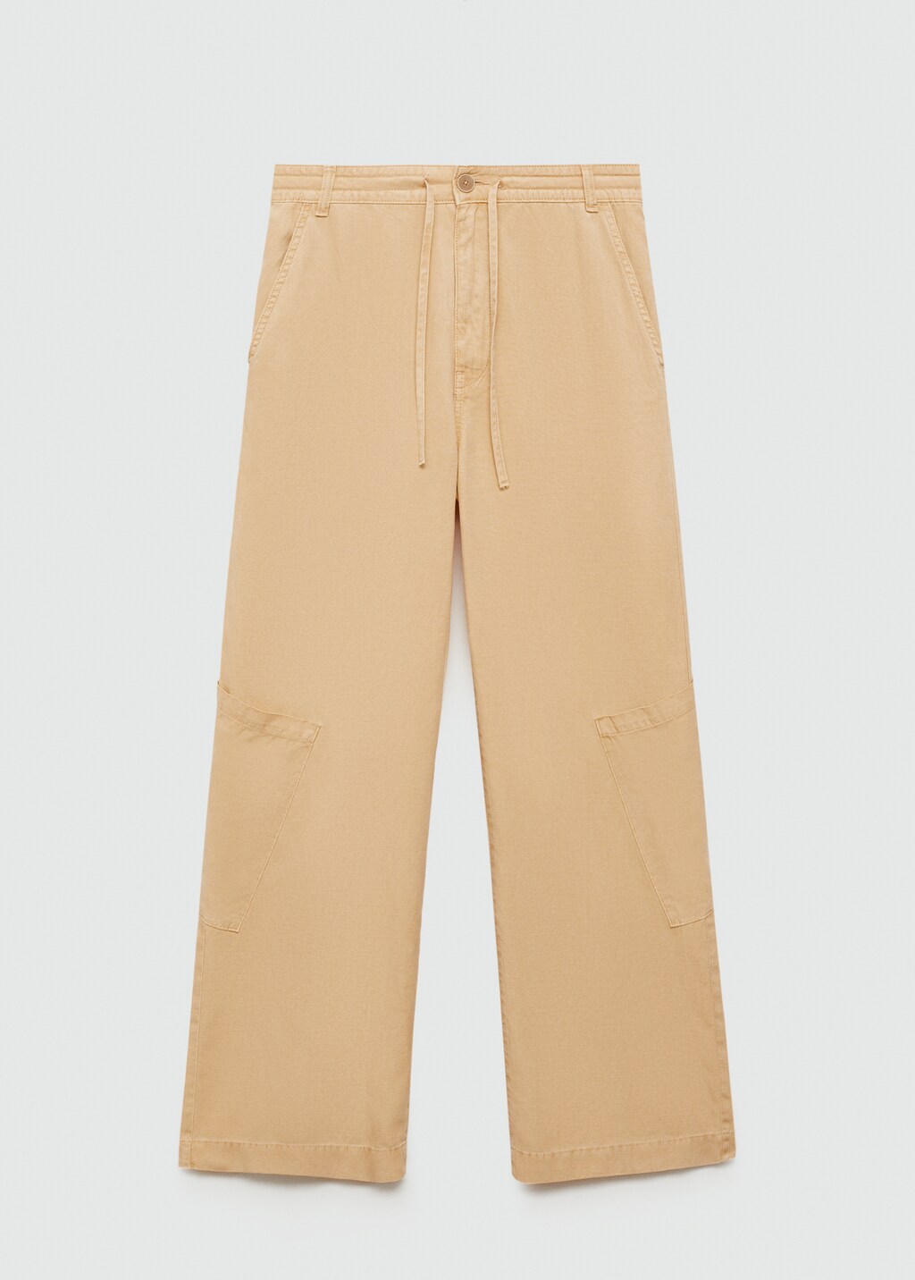 Lyocell trousers with adjustable drawstring - Khaki