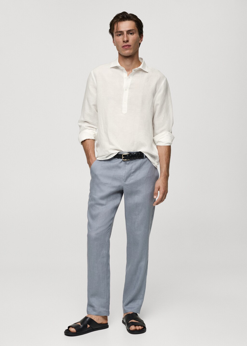 Relaxed-fit Tencel™ linen shirt - Off White