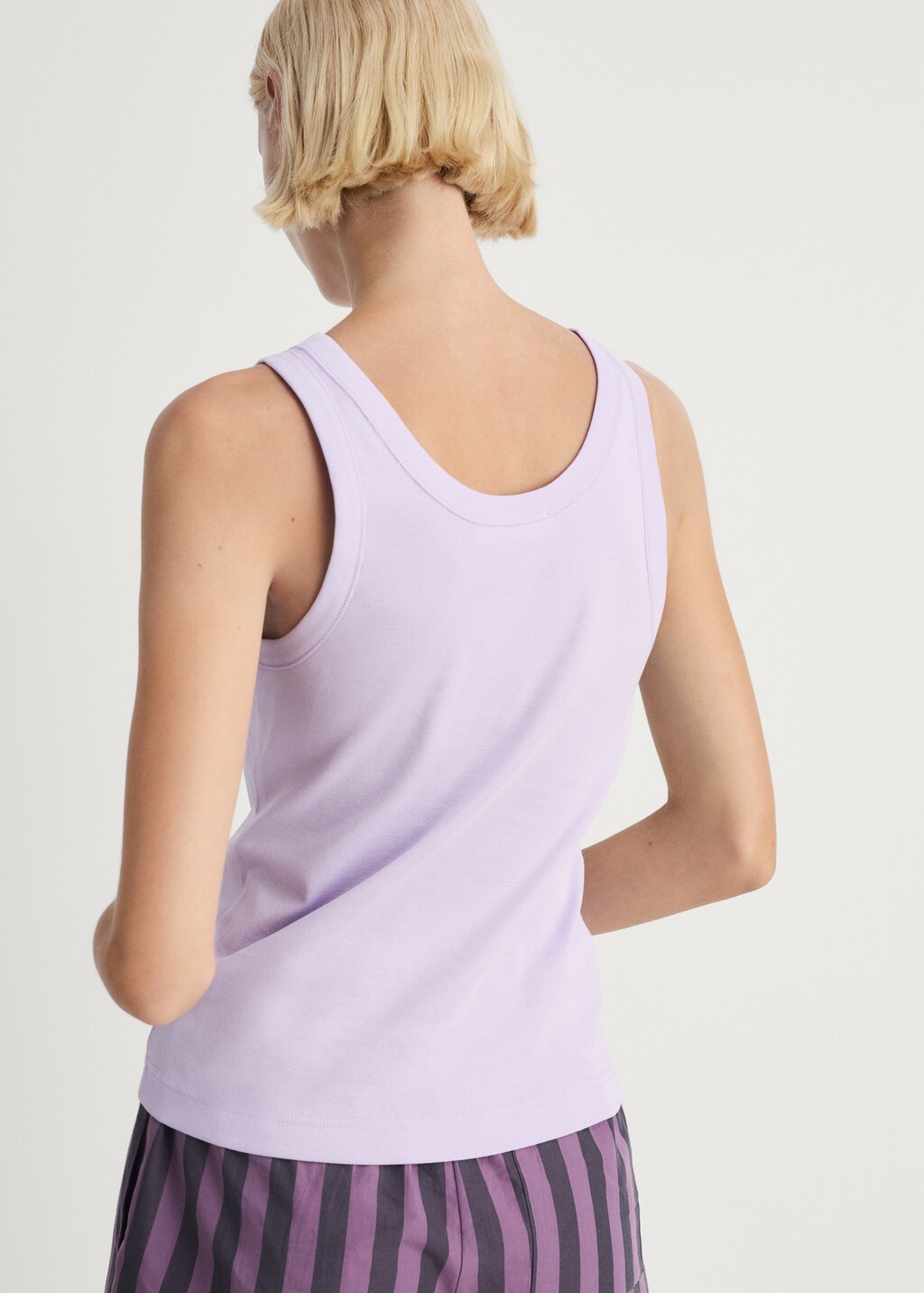 Cotton top with straps - Pastel Green