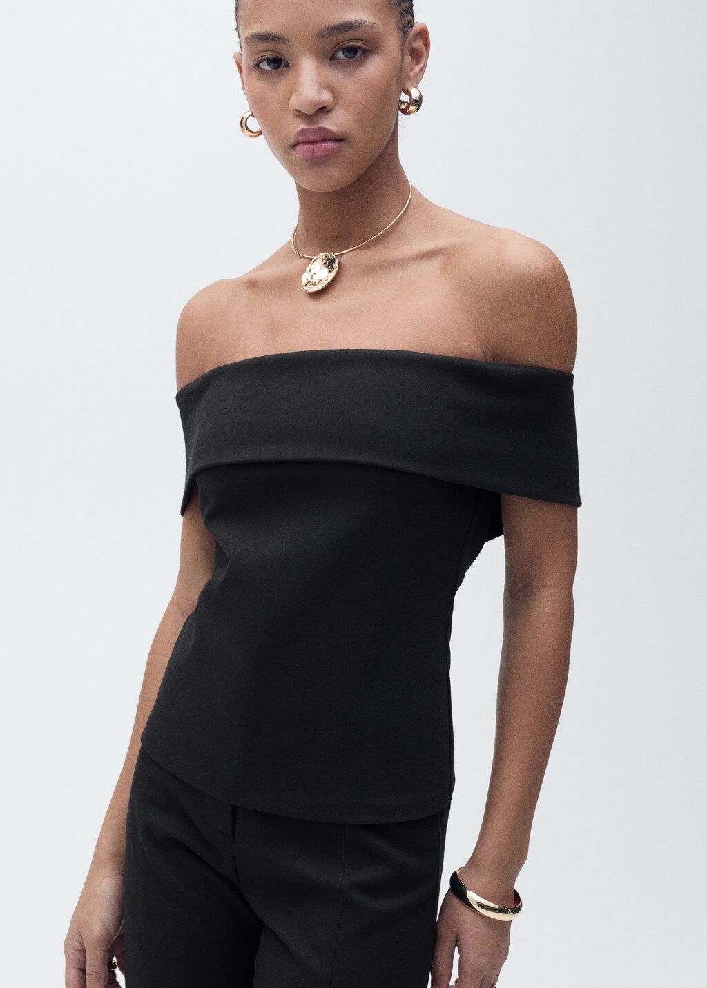 Off-shoulder top - Black