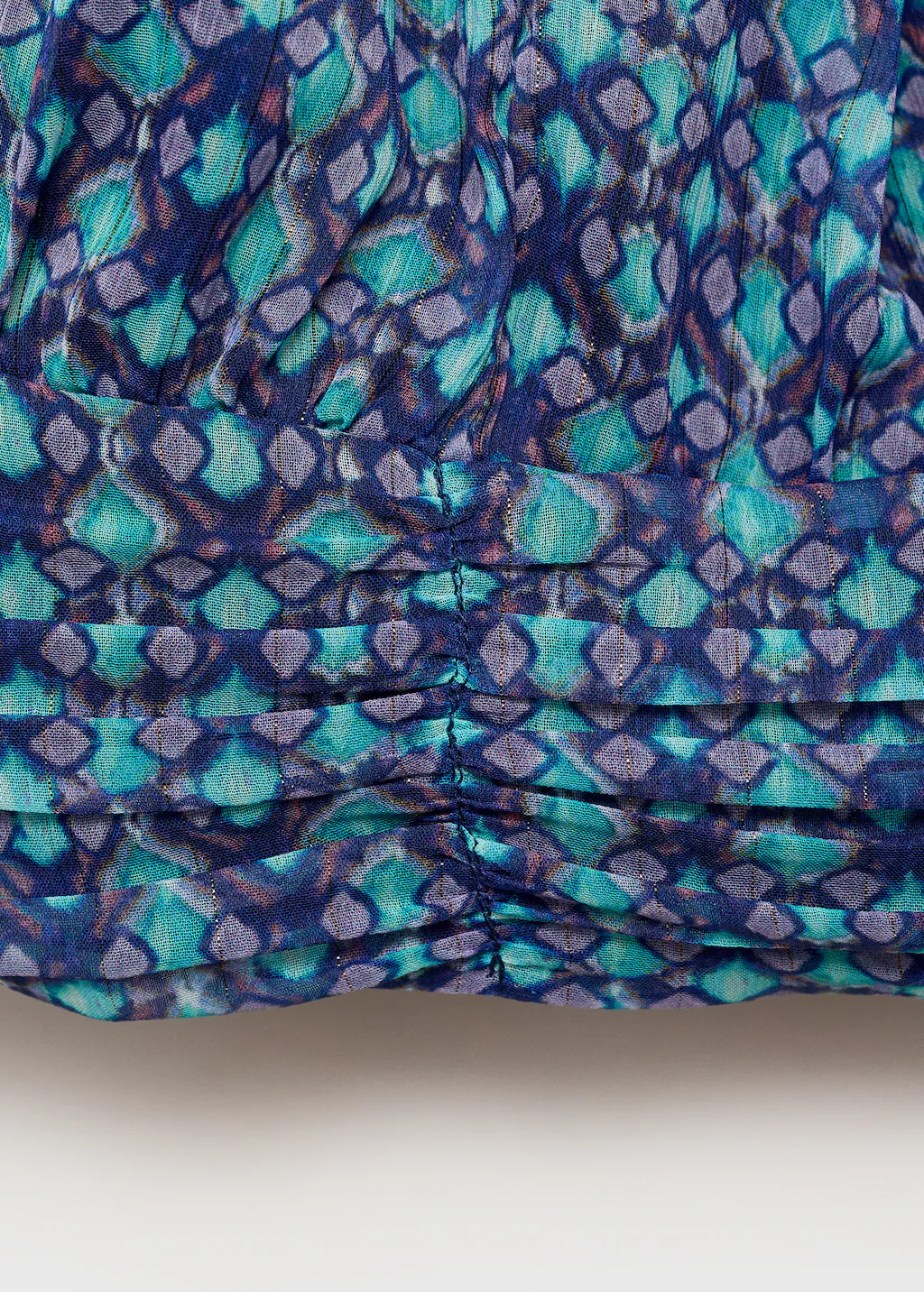 Halter-neck printed top - Turquoise