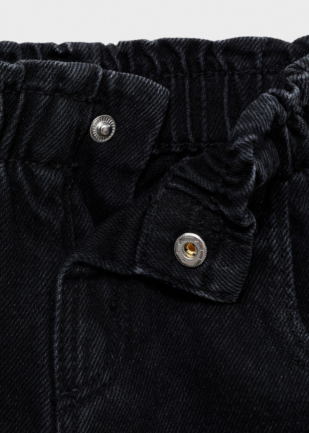 Paperbag jeans - Black denim