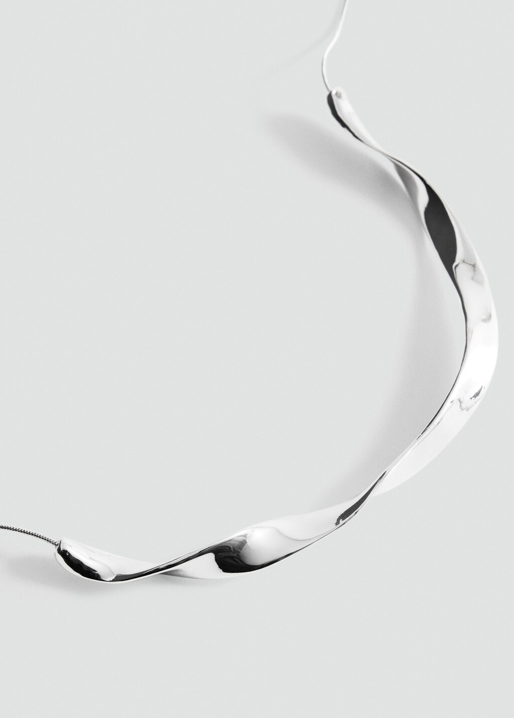 Wavy-design necklace - Silver