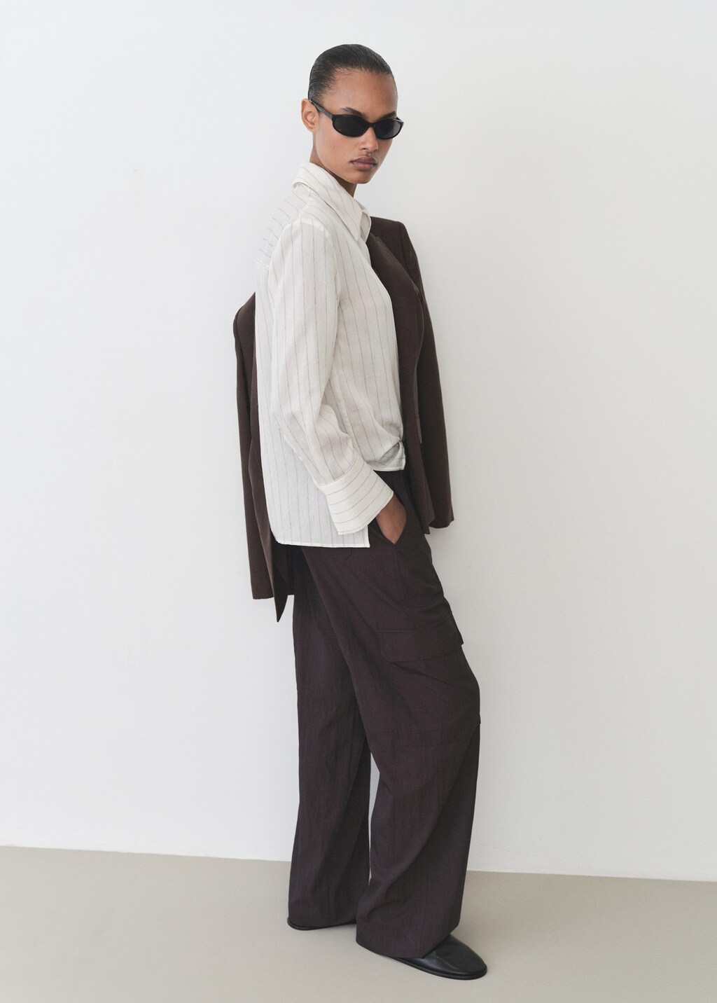 Soft cargo trousers - Charcoal