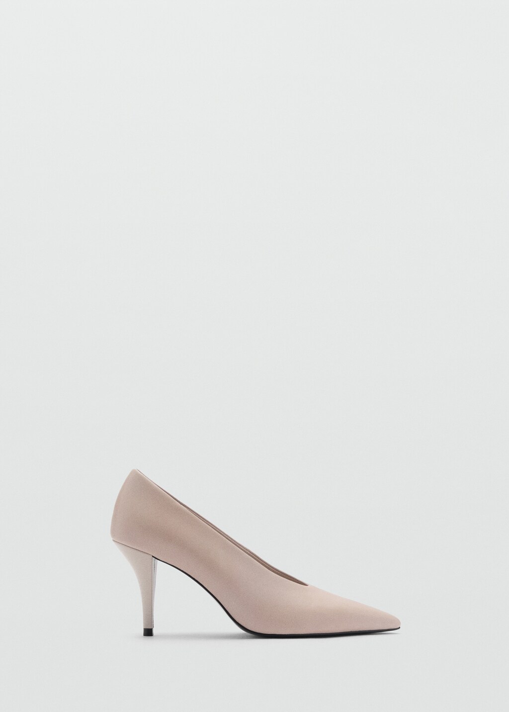 Funnel-heeled leather shoes - Grey