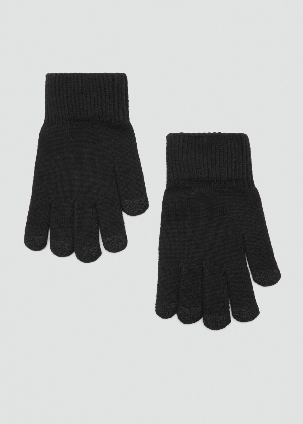 Knitted gloves - Black