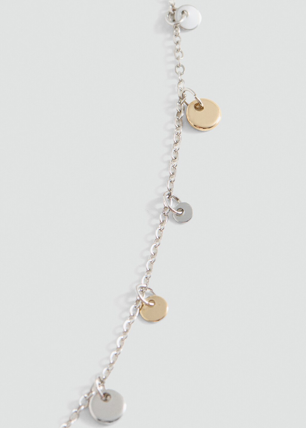 Beaded chain necklace - Silver