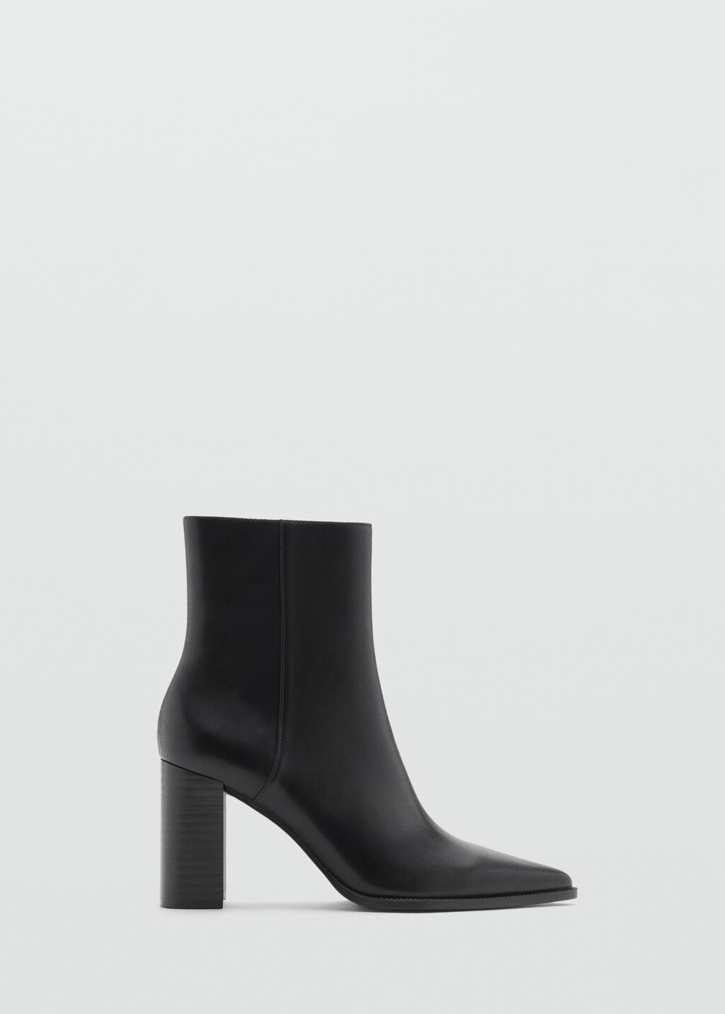 Pointed heel ankle boot - Black