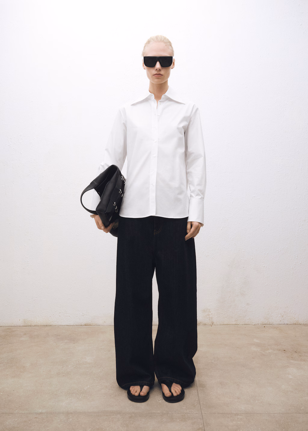 Oversize cotton shirt - Off White
