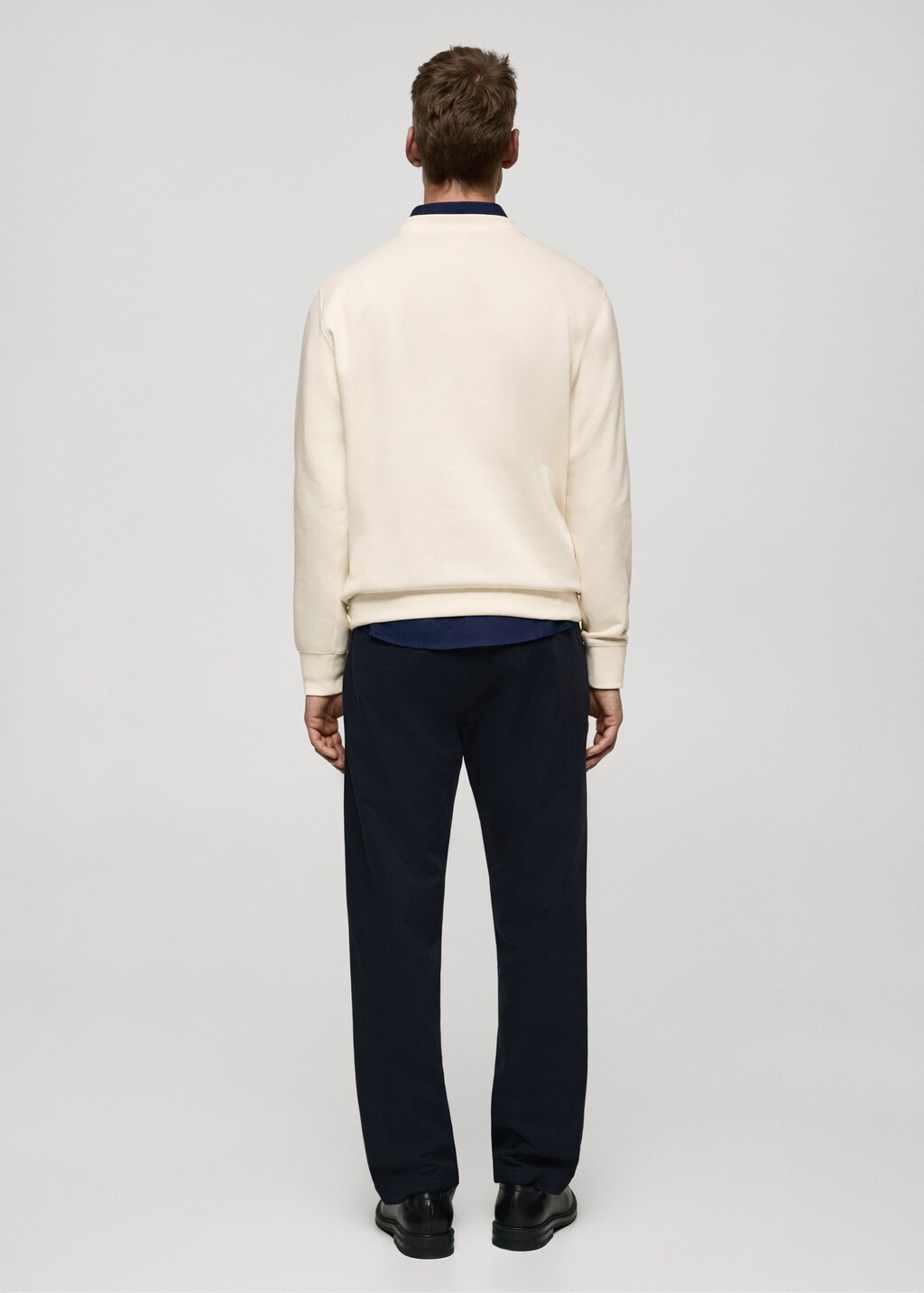 Graphic-print cotton sweatshirt - Ecru