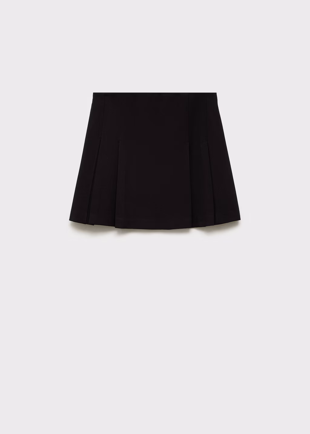 Pleated mini-skirt - Black