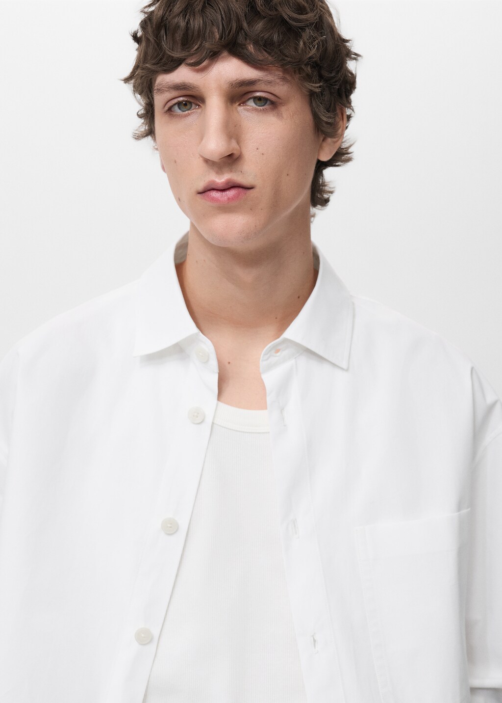 100% cotton relaxed-fit shirt - White