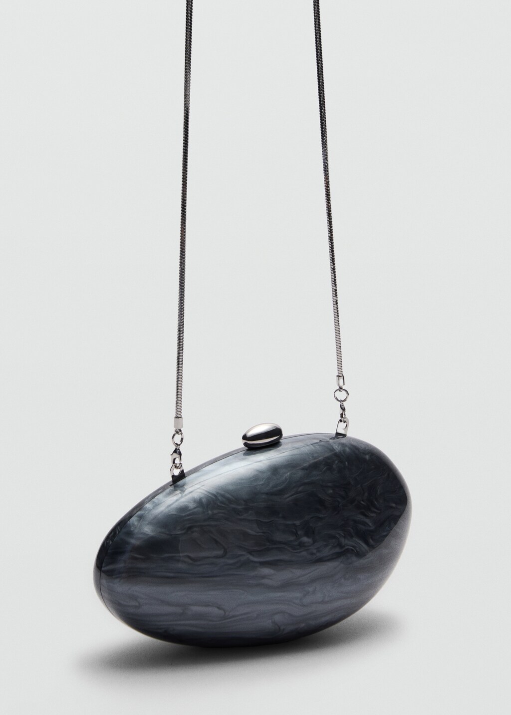 Pearl-effect clutch bag - Ivory White