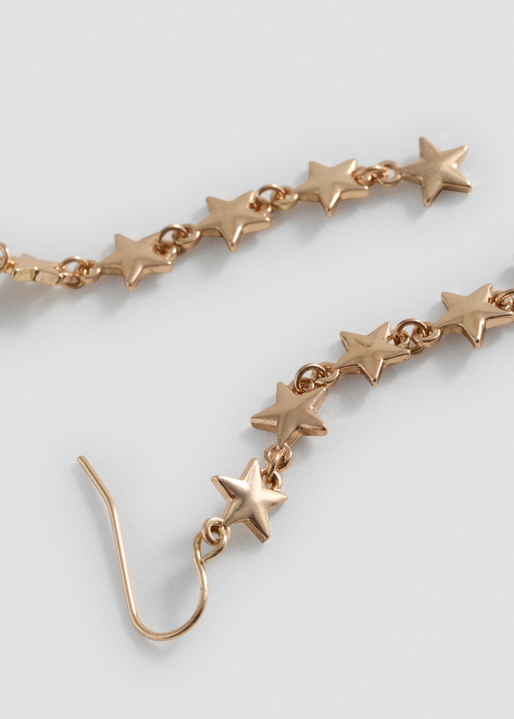 Long star earrings - Gold