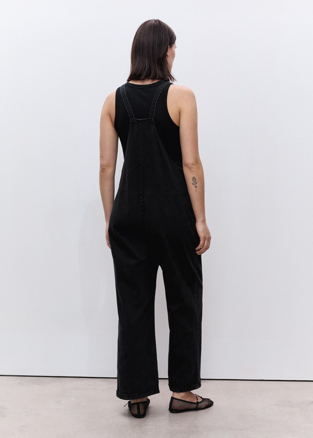 Maternity denim dungarees - Black denim