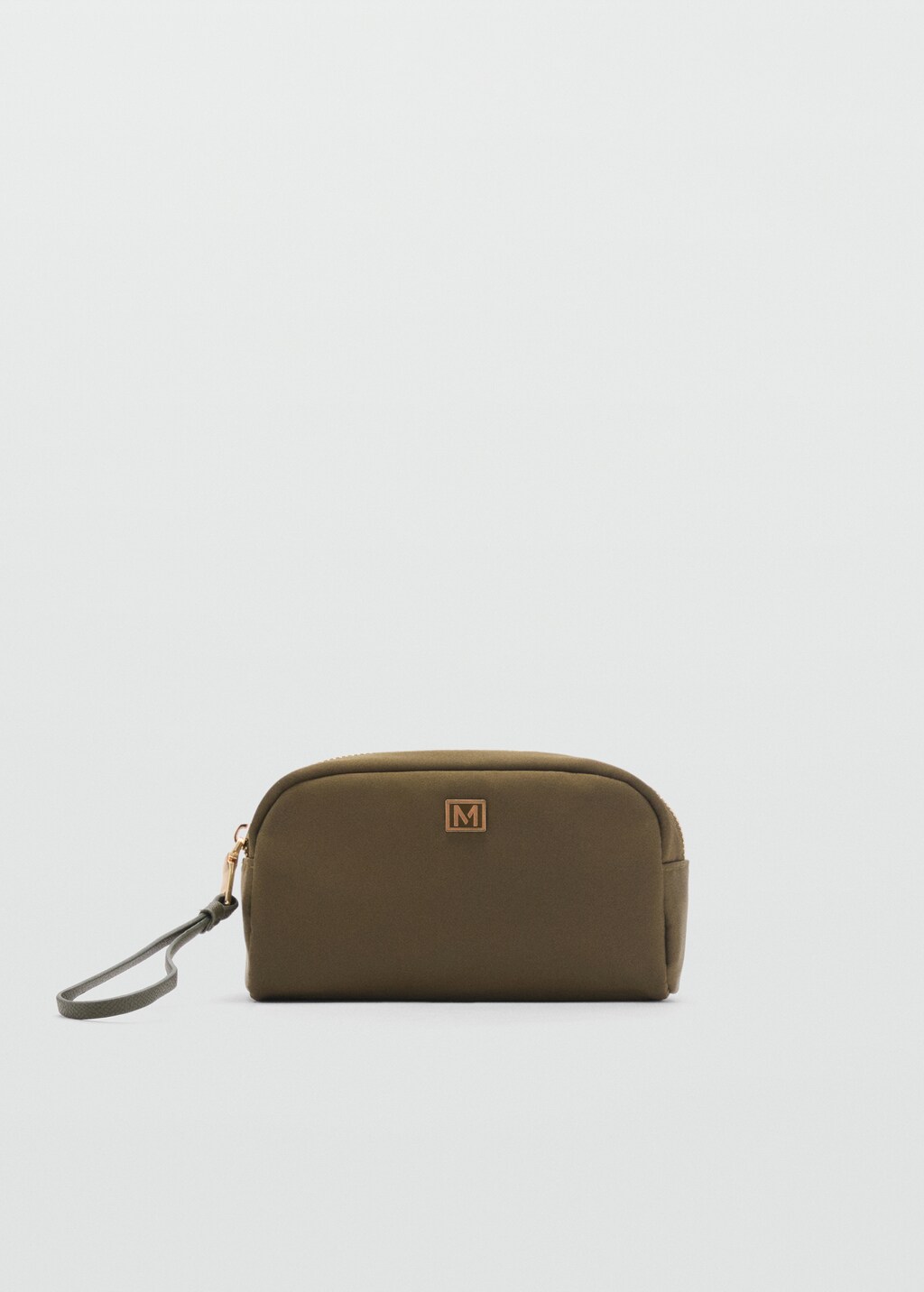 Zipped nylon cosmetics bag - Khaki